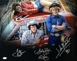 Schneider Wopat Bach Signed 16x20 Dukes of Hazzard General Lee Photo JSA - Sports Integrity