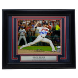 Shane Bieber Signed Framed 8x10 Cleveland Indians Pitch Photo BAS ITP