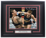 Thug Rose Namajunas Signed Framed Punch 11x14 Photo PSA - Sports Integrity