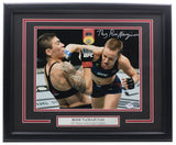 Thug Rose Namajunas Signed Framed Punch 11x14 Photo PSA