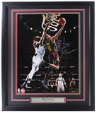 Trae Young Signed Framed Atlanta Hawks 16x20 Basketball Reverse Photo Panini