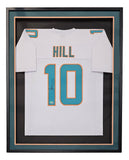 Tyreek Hill Miami Signed Framed Custom White Football Jersey BAS ITP