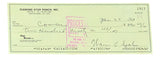 Warren Spahn Milwaukee Braves Signed  Bank Check #1913 BAS