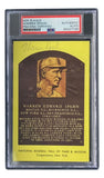 Warren Spahn Signed 4x6 Milwaukee Braves Hall Of Fame Plaque Card PSA/DNA 85027799 - Sports Integrity