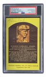 Warren Spahn Signed 4x6 Milwaukee Braves Hall Of Fame Plaque Card PSA/DNA 85027804