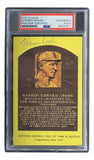 Warren Spahn Signed 4x6 Milwaukee Braves Hall Of Fame Plaque Card PSA/DNA 85027811