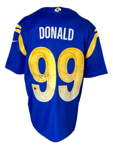 Aaron Donald Signed Los Angeles Rams Blue Nike Limited Jersey BAS ITP - Sports Integrity