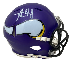 Aaron Jones Signed Minnesota Vikings Mini Speed Helmet BAS ITP