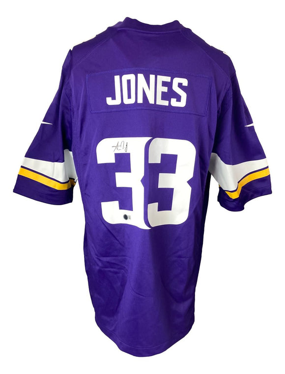 Aaron Jones Signed Minnesota Vikings Purple Nike Game Replica Jersey BAS ITP