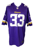 Aaron Jones Signed Minnesota Vikings Purple Nike Game Replica Jersey BAS ITP - Sports Integrity