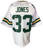 Aaron Jones Green Bay Signed White Football Jersey BAS ITP - Sports Integrity