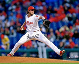 Aaron Nola Signed 16x20 Philadelphia Phillies Pitching Photo Fanatics - Sports Integrity