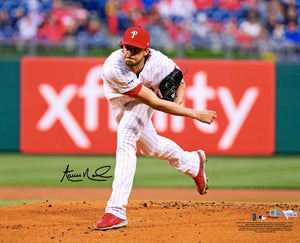 Aaron Nola Signed 16x20 Philadelphia Phillies Follow Through Photo Fanatics - Sports Integrity