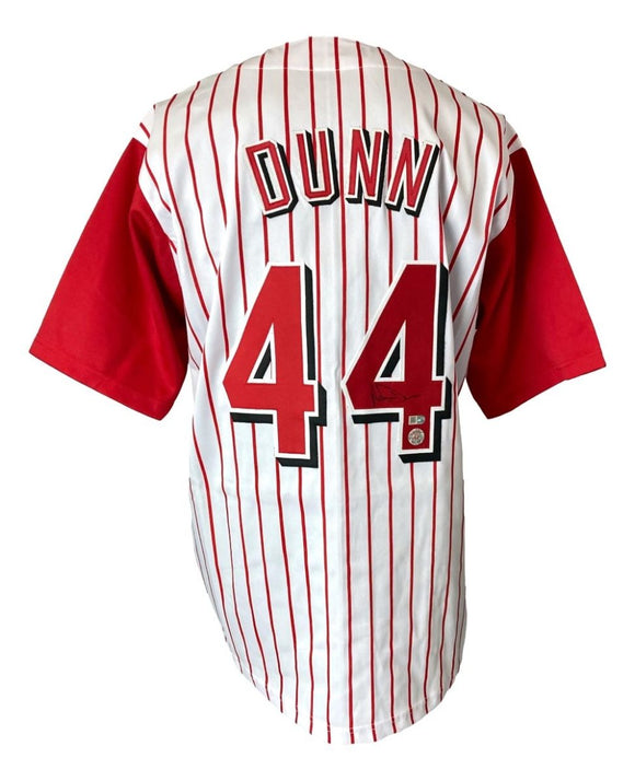 Adam Dunn Cincinnati Signed White Baseball Jersey Sports Integrity - Sports Integrity