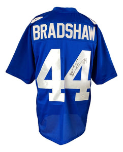 Ahmad Bradshaw New York Signed Blue Football Jersey JSA Hologram