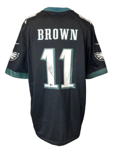 AJ Brown Signed Philadelphia Eagles Black Nike Game Replica Jersey BAS - Sports Integrity