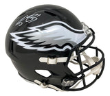 AJ Brown Signed Philadelphia Eagles Full Size Black Replica Speed Helmet BAS