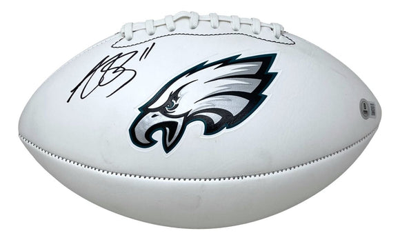 AJ Brown Signed Philadelphia Eagles Logo Football BAS - Sports Integrity