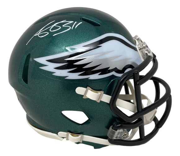 AJ Brown Signed Philadelphia Eagles Mini Speed Helmet BAS - Sports Integrity