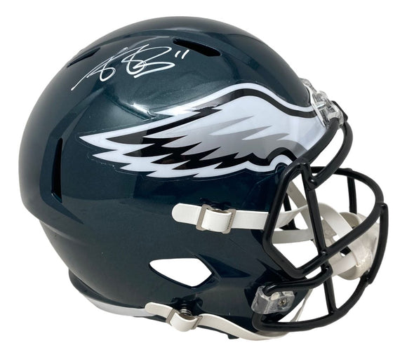 AJ Brown Signed Philadelphia Eagles Full Size Replica Speed Helmet BAS