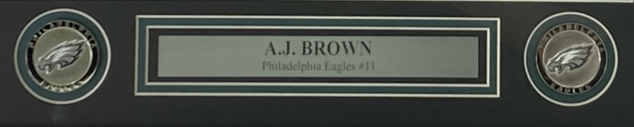 A J Brown Signed Philadelphia Eagles 35x43 Framed Jersey (Beckett) All  Pro WR