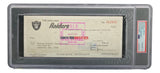 Al Davis Signed Oakland Raiders  Bank Check #12652 PSA/DNA Gem MT 10