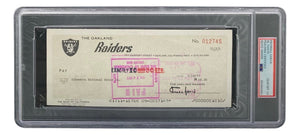 Al Davis Signed Oakland Raiders Bank Check #12745 PSA/DNA Gem MT 10 - Sports Integrity