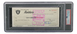 Al Davis Signed Oakland Raiders Personal Bank Check #15016 PSA/DNA Gem MT 10