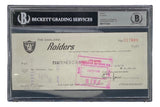 Al Davis Signed Oakland Raiders Bank Check #17889 Auto 10 BAS - Sports Integrity