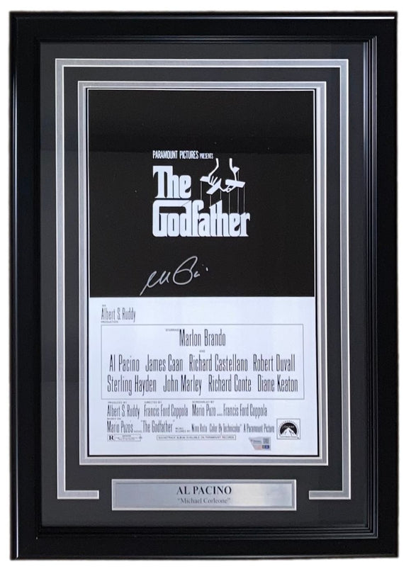 Al Pacino Signed Framed 11x17 The Godfather Photo Fanatics