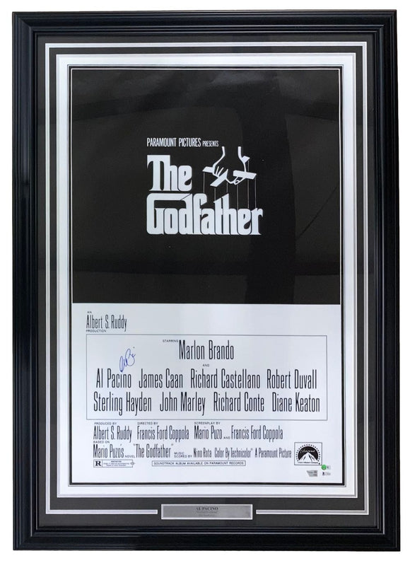 Al Pacino Signed Framed The Godfather 27x40 Movie Poster BAS