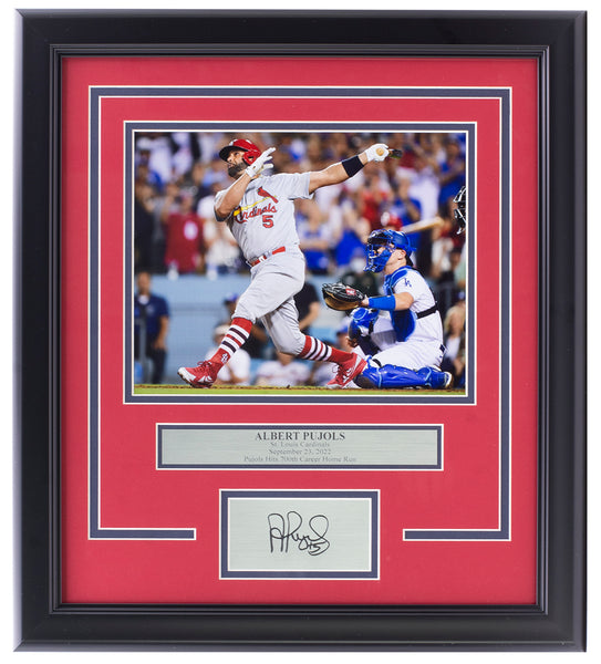 Albert Pujols 700th Home Run St. Louis Cardinals 8 x 10 Framed Baseball  Photo with Engraved Autograph