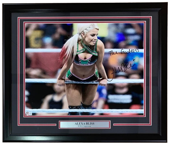 Alexa Bliss Signed Framed 16x20 WWE Photo The Goddess Inscribed BAS - Sports Integrity