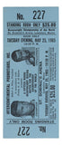 1965 Muhammad Ali Vs Sonny Liston Phantom Punch Boxing Match Blue Full Ticket - Sports Integrity