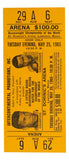 1965 Muhammad Ali Vs Sonny Liston Phantom Punch Boxing Match Orange Full Ticket - Sports Integrity