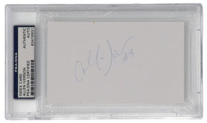 Allen Iverson Philadelphia 76ers RARE EARLY Signed Slabbed Index Card PSA/DNA - Sports Integrity