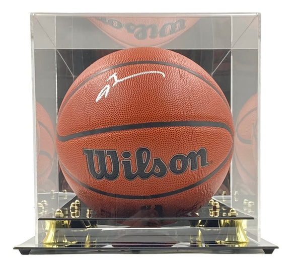 Allen Iverson 76ers Signed Wilson NBA I/O Replica Basketball JSA ITP w/ Case