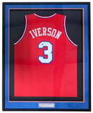 Allen Iverson Philadelphia Signed Framed Red Basketball Jersey JSA ITP - Sports Integrity