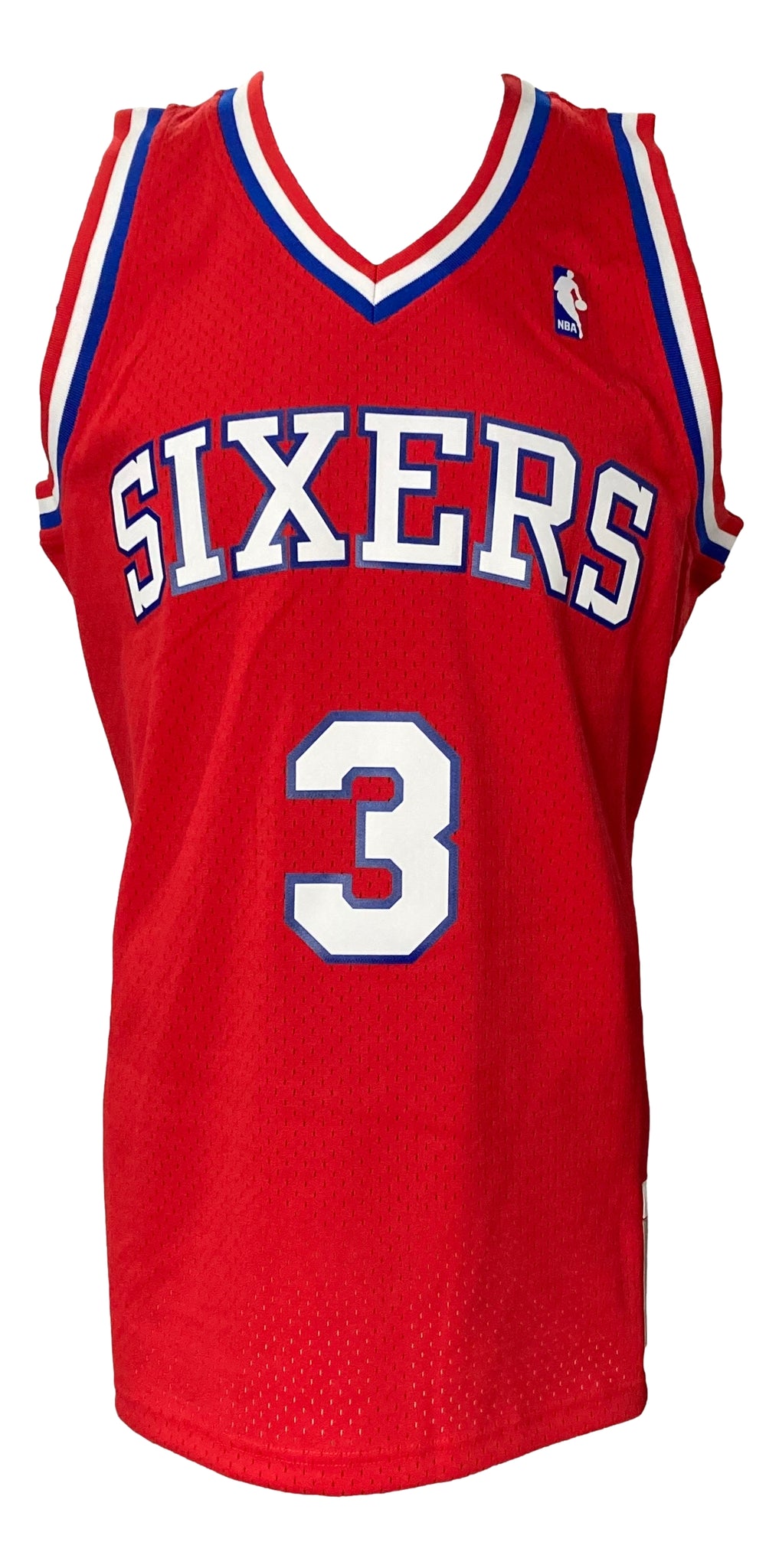 Press Pass Collectibles 76ers Allen Iverson Authentic Signed Grey M&N HWC Swingman Jersey BAS Witnessed