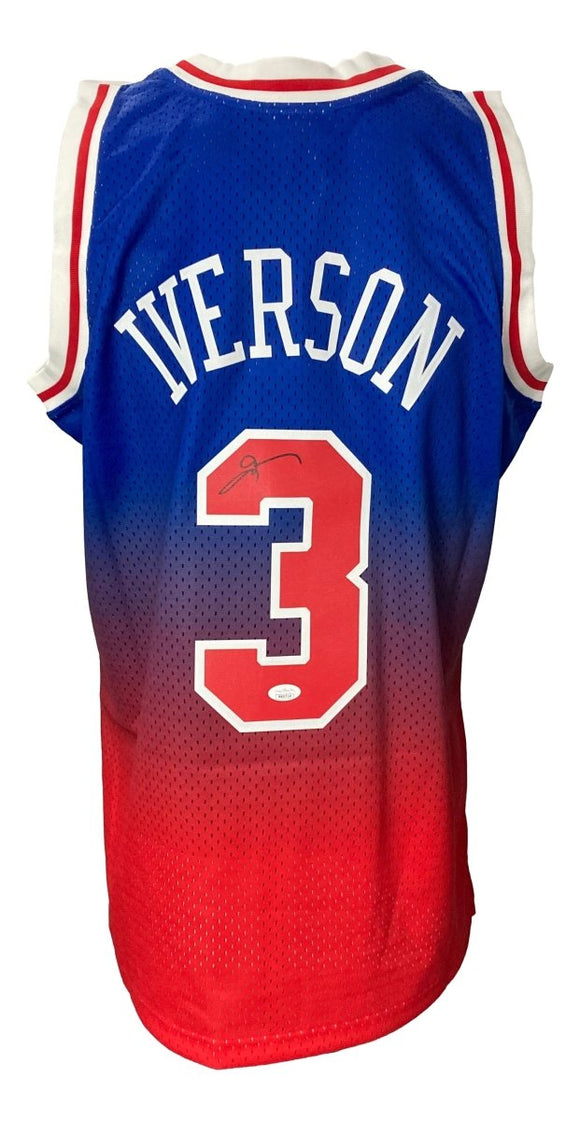 Allen Iverson Signed Philadelphia 76ers 1996 - 97 M&N HWC Swingman Jersey JSA ITP - Sports Integrity