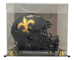 Alvin Kamara Signed NO Saints FS Eclipse Replica Speed Helmet BAS w/ Case - Sports Integrity