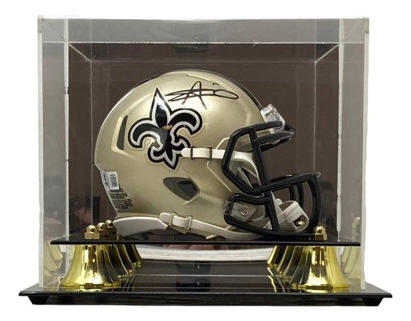 Alvin Kamara Signed New Orleans Saints Mini Speed Helmet BAS w/ Case - Sports Integrity