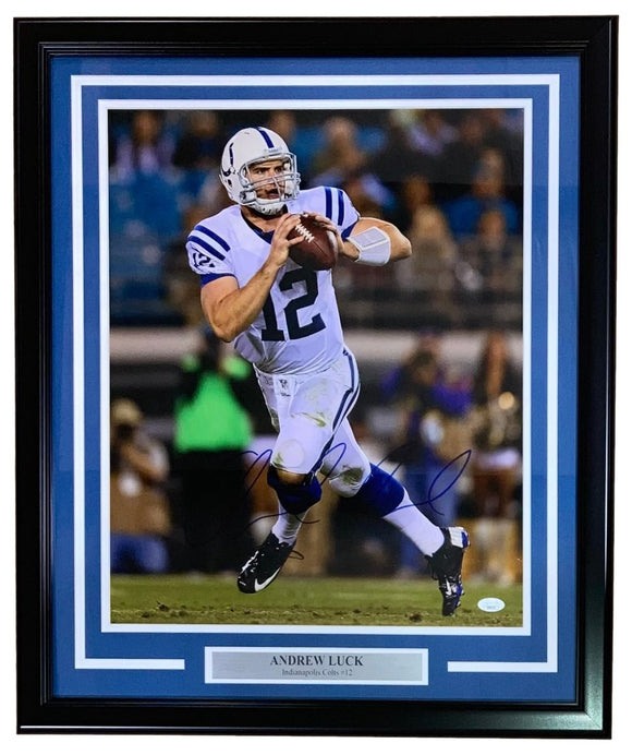 Andrew Luck Signed Framed 16x20 Indianapolis Colts Photo JSA - Sports Integrity