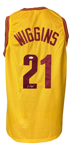 Andrew Wiggins Cleveland Signed Yellow Basketball Jersey JSA Hologram