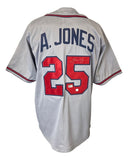 Andruw Jones Atlanta Signed Gray Baseball Jersey BAS - Sports Integrity