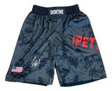 Anthony Pettis Signed Custom Black MMA Fight Trunks BAS - Sports Integrity