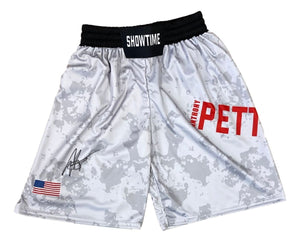 Anthony Pettis Signed Custom Gray MMA Fight Trunks BAS - Sports Integrity