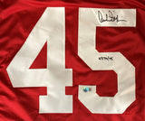 Archie Griffin Ohio Signed Red Football Jersey HT 74/75 Inscribed BAS - Sports Integrity