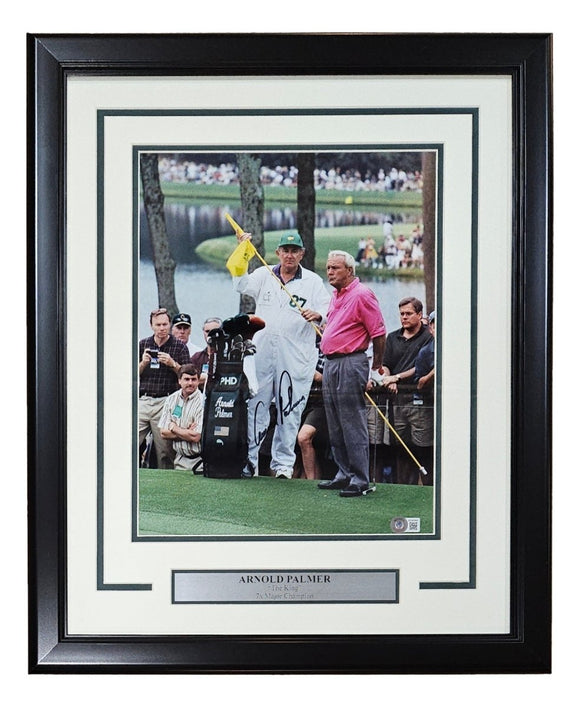 Arnold Palmer Signed Framed 11x14 PGA Golf Photo BAS LOA - Sports Integrity