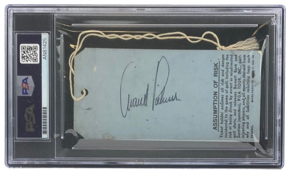 Arnold Palmer Signed Slabbed 1985 PGA Senior Tour Classic Ticket PSA - Sports Integrity